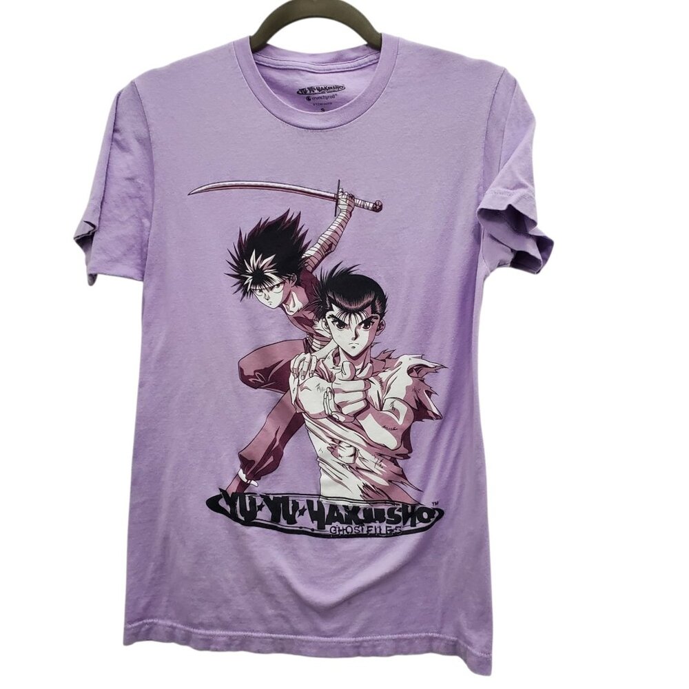 Yu Yu Hakusho x CrunchyRoll‎ Purple Hiei Yusuke Anime Graphic Tee Size S